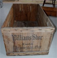 Antique Large Wood Crate Williams Shoe Brampton