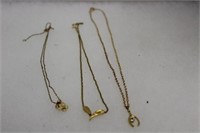 SELECTION OF GOLDTONED NECKLACES