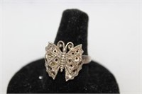 STERLING BUTTERFLY RING