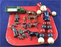 Lot of  Old Mostly Little Metal Toys Plus Dinky