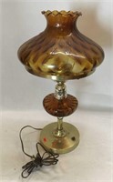Dainty Amber Gone With the Wind Type Lamp