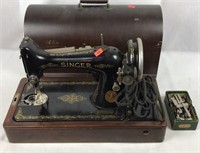 Antique Singer Sewing Machine with Case