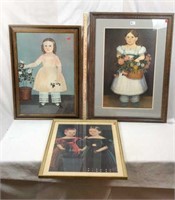 Vintage 3 Piece American Folk Art Set