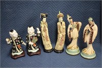 3 Pairs of Asian Figurines