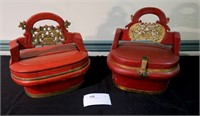 Lot, two oriental wedding baskets