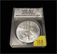 2010 American Silver Eagle, ANACS slab certified