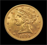 1895 $5 Gold Half Eagle, MS-64