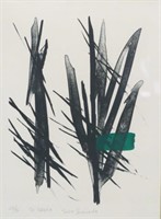 TOKO SHINODA  PENCIL SIGNED LITHOGRAPH "TO GREEN"