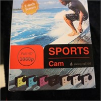 Action/sportskamera med 2" farveskærm