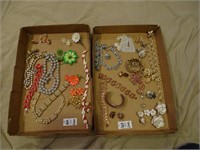 Large lot of costume jewelry sets.