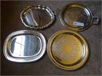 Silver plated platters.