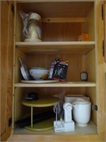 Kitchen cabinet contents.