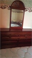 Nine Drawer Dresser With Mirror  By Lexington