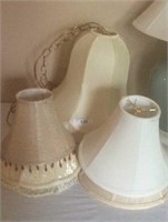 Group Of Lampshades Including Swag Lamp