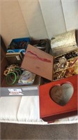 Grouping Of Costume Jewellery & Boxes