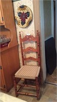 Ladder Back Side Chair And Wall Plate