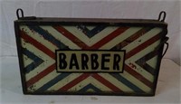 Antique Lighted Barber Sign 23x4.5x13
