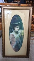 Framed Glamorous Lady In Big Hat