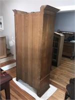 Antique Armoire with Beautiful Beveled Mirror/Key