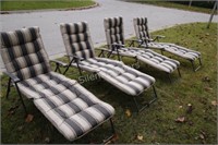 Four Home Trends Padded Folding Chaises