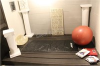 Yoga Retreat Area, Mat, Balls, DVD, Book  & Prints