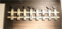 Eight Hook Picket Fence Wall Coat Rack