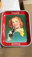 1950s original coke tray, 10 1/2 x 13 1/4, (LR)