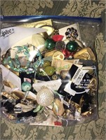 Bag of costume jewelry including earrings