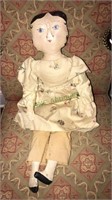 26 inch antique cloth doll, (DR)
