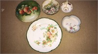 Five pieces of antique China including around