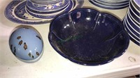 McCoy 8 inch cobalt pottery bowl, Dansk pottery