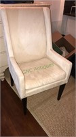 West elm ivory side chair, 44 x 25 x 25, (FR)