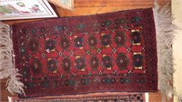 Persian rug mat, red background, 40 x 20, (LR)
