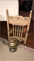 Antique chair back made into a coat hook to mount