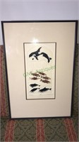 Signed and numbered block print coast run by Nora