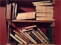 Shelves of books travel books food life magazine