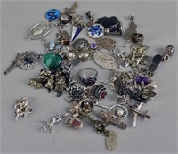 Group Of Sterling Silver Charms