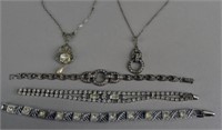 Victorian Sterling Rhinestone Jewelry