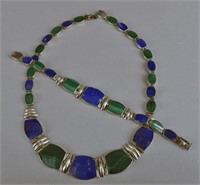 Sterling Blue Lapis And Malaechite Jewelry
