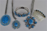 Group Of Faux Turquoise Jewelry