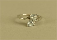 10k White Gold Aquamarine Ring
