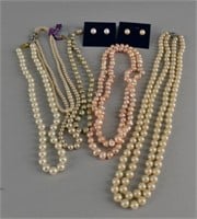 Group Of Faux Pearls And Cultured Pearls