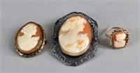 Group Of Victorian Cameo's