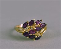 14k Yellow Gold And Ruby Ring