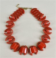 Red Bakelite Necklace
