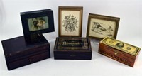 Group Of Vintage Jewelry And Dresser Boxes