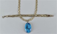 Sterling Silver Braided Necklace & Bracelet