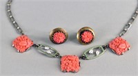 Germany Carved Coral Necklace