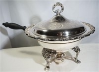 Silver Colored Warmer with Lid and Handle