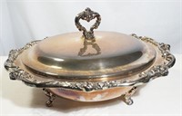 Silverplate Footed Serving Bowl with Lid